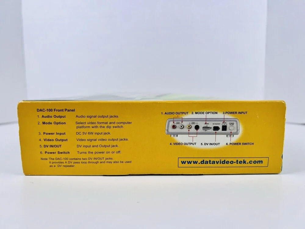 Datavideo DAC-100 Bi-Directional Video Converter Open Box Factory Sealed Content